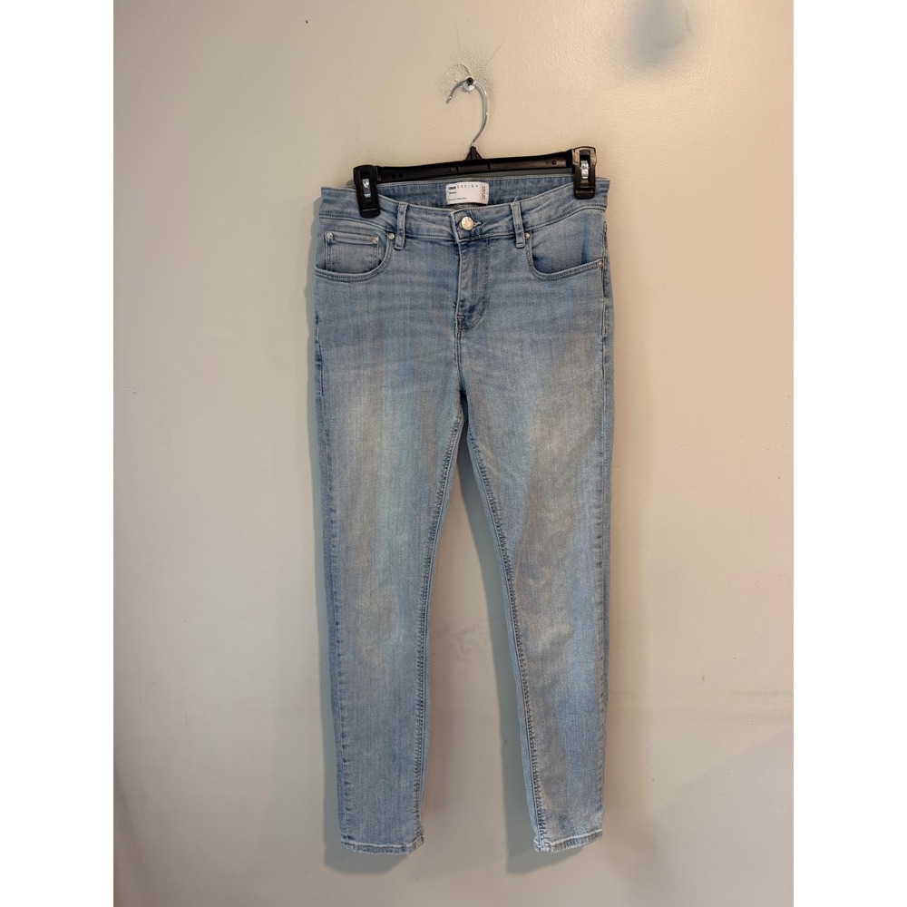 ASOS DESIGN Women Light Wash Skinny Jeans Blue Denim W28 L30 F100784